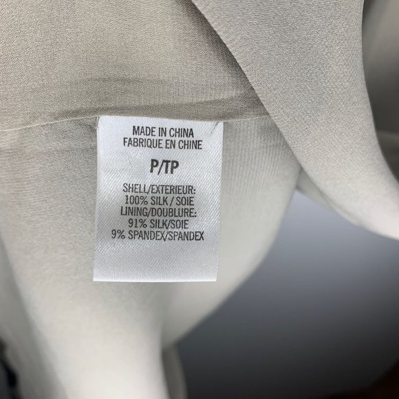 THEORY Feora Floret 100% Silk Off Shoulder Dress Sz P/TP - Picture 6 of 7